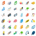 Camera icons set, isometric style Royalty Free Stock Photo