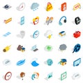 Camera icons set, isometric style Royalty Free Stock Photo