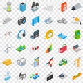 Camera icons set, isometric style Royalty Free Stock Photo