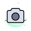 Camera, Image, Basic, Ui Abstract Flat Color Icon Template Royalty Free Stock Photo