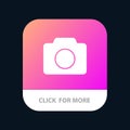 Camera, Image, Basic, Ui Mobile App Button. Android and IOS Glyph Version Royalty Free Stock Photo