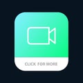 Camera, Image, Basic, Ui Mobile App Button. Android and IOS Line Version Royalty Free Stock Photo