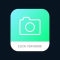 Camera, Image, Photo, Basic Mobile App Button. Android and IOS Line Version