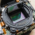 Camera Image Sensor and Mirror Assembly Royalty Free Stock Photo