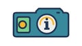 Camera Information & Details Icon, vector design Generative AI Royalty Free Stock Photo
