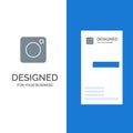 Camera, Instagram, Photo, Social Grey Logo Design and Business Card Template