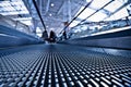 Camera lay on escalator view Royalty Free Stock Photo