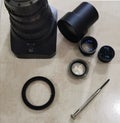 Camera Lens dismantle work with tool