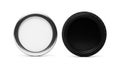 Camera lens filter, black and white, isolated on white background Royalty Free Stock Photo
