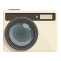 Camera lens icon cartoon vector. Digital picture