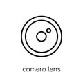 camera lens icon. Trendy modern flat linear vector camera lens i