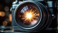 Camera lens light burst Royalty Free Stock Photo