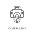 camera lens linear icon. Modern outline camera lens logo concept