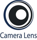 Camera lens logo and template Royalty Free Stock Photo