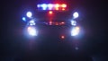 Police Patrol Car at Scene of Emergency Optical Lens Defocus