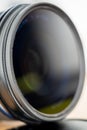 Camera lens with a polarizing filter