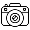 camera line icon, Merry Christmas and Happy New Year icons for web and mobile design
