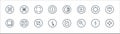 camera line icons. linear set. quality vector line set such as light, zoom out, flash off, page, brightness, camera, adjust,
