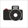 Camera Logo. Corel Draw Vector Graphic attached Royalty Free Stock Photo