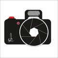 Camera Logo. Corel Draw Vector Graphic attached. Royalty Free Stock Photo