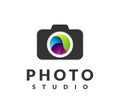 Camera logo. Photo icon. Photography sign. Photograph logo. Camera icon, Photographer studio logo. Photo studio logo.