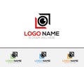 Camera Logo Template online store vectors illustration Royalty Free Stock Photo