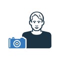 Camera man, photographer icon design Royalty Free Stock Photo