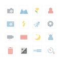 Camera menu icon set. Royalty Free Stock Photo