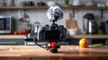 The camera with microphone. AI generated Royalty Free Stock Photo