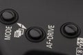 Camera mode selector buttons. Buttons used to select between automatic and semi automatic modes of modern photo cameras and some Royalty Free Stock Photo