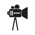 Camera movie icon for web background design. Vector illustration. Royalty Free Stock Photo