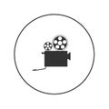 Camera movie vector web icon Royalty Free Stock Photo