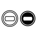 Camera objective line and glyph icon. Photo camera aperture vector illustration isolated on white. Lens outline style