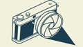 Camera with Open Aperture, Creative Focus. vector design Generative AI Royalty Free Stock Photo