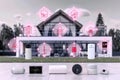Camera operator manages geographical fencing and network security within protective household environments to prevent break-ins an