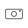 Camera outline icon isolated. Symbol, logo illustration for mobile concept and web design. Royalty Free Stock Photo