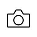 Camera outline icon isolated. Symbol, logo illustration for mobile concept, web design and games. Royalty Free Stock Photo