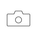 Camera outline icon. Symbol, logo illustration for mobile concept and web design. Royalty Free Stock Photo