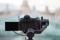 Camera overlooking the Millennium Bridge ramp and St Paul Cathedral