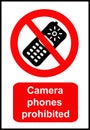 Camera phones prohibited signs and symbols