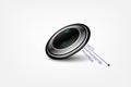 Camera photo lens f1.8, vector illustration Royalty Free Stock Photo