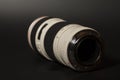 Camera photo lens over black Royalty Free Stock Photo