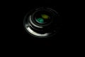 FCamera photo lens over black background Royalty Free Stock Photo