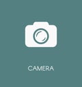 Camera / photocamera icon simple flat vector illustration