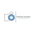 Camera and Photography logo. Photography studio logo.