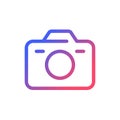 Camera pixel perfect gradient linear ui icon Royalty Free Stock Photo