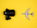 Camera, plane, action, set Royalty Free Stock Photo