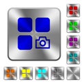 Camera plugin rounded square steel buttons
