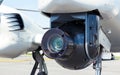 Camera pod under a surveillance aircraft