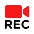 Camera rec icon Royalty Free Stock Photo